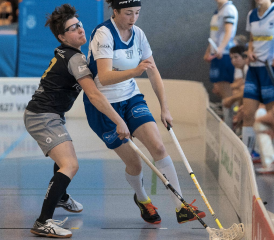 Céline Dafflon (en blanc) a largement contribué à la qualification de l’UHT Semsales avec son sextuplé. THOMAS DELLEY – ARCHIVE