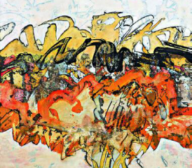 Les peintures de Paul Brunner (à gauche) et les sculptures de Daniela Schlagenhauf dialogueront jusqu’au 16 janvier à Ropraz. ESTRÉE