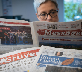 Avec la disparition du Messager, deux titres tentent d’occuper le terrain de la Veveyse: La Gruyère et Riviera Chablais Hebdo. ALAIN WICHT