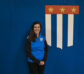 Coprésidente du FC Bossonnens depuis mai 2023, Julie Vionnet occupera la présidence seule dès avril. VINCENT CAILLE