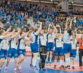 Victorieuses de leur première Coupe de Suisse en 2019 (photo), suivie d’un second sacre en 2020, les Semsaloises viseront cette année un troisième titre historique. JEAN-BAPTISTE MOREL – ARCHIVE