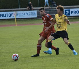 Numa Figini, formé au FC Châtel-St-Denis, a été l’unique buteur de la rencontre pour les «jaune et noir». DR