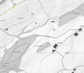 Le chemin du Riez, entre Bouloz et Le Crêt, sera désormais uniquement accessible aux riverains. PORTAIL CARTOGRAPHIQUE DU CANTON DE FRIBOURG