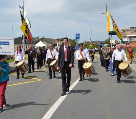En 2018 à Attalens, l’Entente musicale de Châtel-St-Denis et Remaufens, aujourd’hui L’uni’son, participait au 70e Giron des musiques de la Veveyse. ARCH. MESS.
