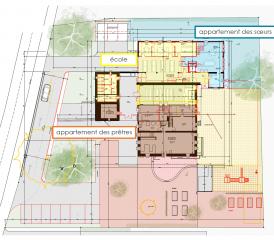L’antenne vaudoise de la Fraternité sacerdotale Saint-Pie X veut transformer une vieille ferme au centre du village d’Essertes en un «prieuré-école». DUPONT ARCHITECTES