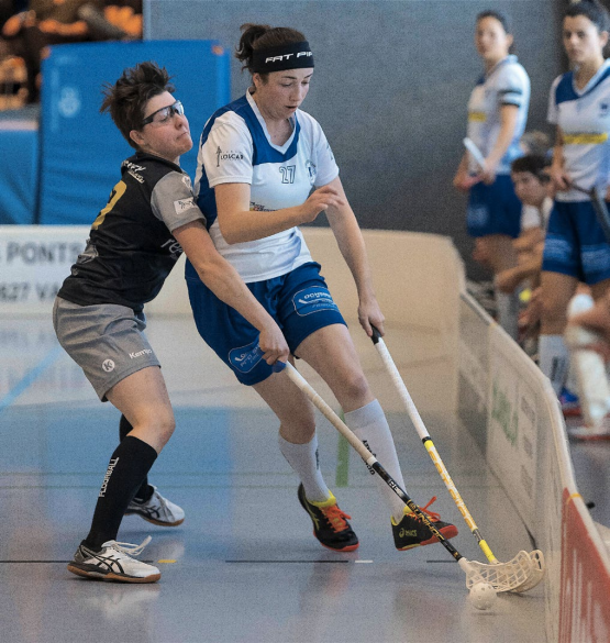 Céline Dafflon (en blanc) a largement contribué à la qualification de l’UHT Semsales avec son sextuplé. THOMAS DELLEY – ARCHIVE