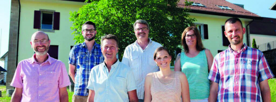 Philippe Alibert, 3e depuis la gauche, a annoncé sa décision de démissionner du Conseil communal pour le 28 février prochain. DR