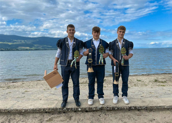 Nathaël Cardinaux, Noé Girard et Robin Genoud (de g. à dr.). DR