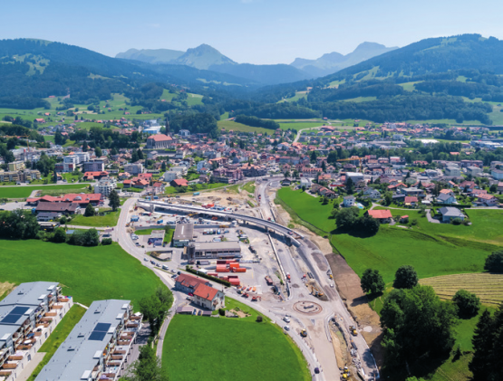 Le chantier du réaménagement de la gare de Châtel-St-Denis avance selon le calendrier établi. Ici, le 26 juin. JO BERSIER/TPF