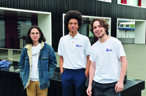 Lucas Genevey, Laurent Dikondo et Benoît Koller (de gauche à droite) sont les tout jeunes créateurs de Studio Abstra. LE MESSAGER