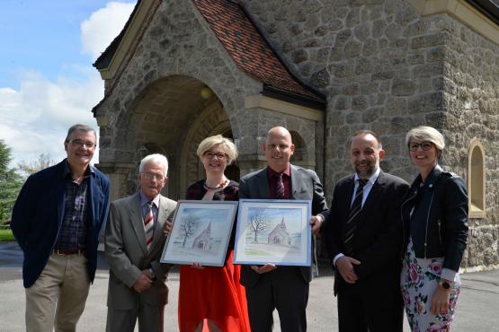 Marcel Dorthe, François Jordil, Gabrielle Bourguet, François Genoud, André Droux et Laurence Prizzi (de g. à dr.). VJ