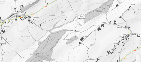 Le chemin du Riez, entre Bouloz et Le Crêt, sera désormais uniquement accessible aux riverains. PORTAIL CARTOGRAPHIQUE DU CANTON DE FRIBOURG