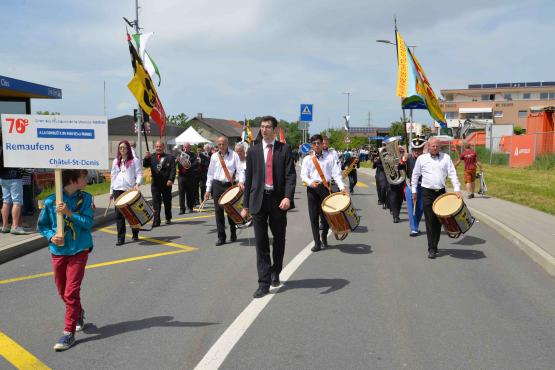 En 2018 à Attalens, l’Entente musicale de Châtel-St-Denis et Remaufens, aujourd’hui L’uni’son, participait au 70e Giron des musiques de la Veveyse. ARCH. MESS.