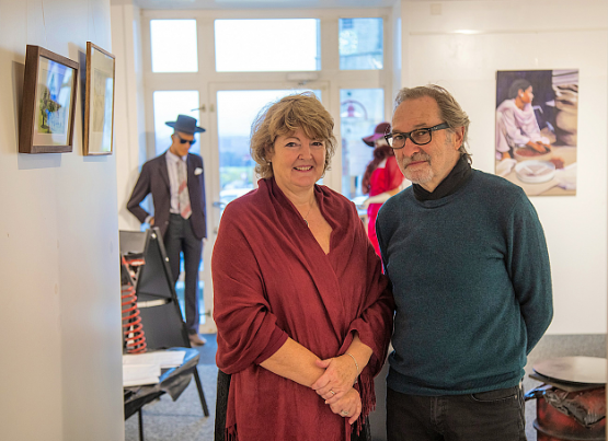 Brigitte Favez-Pittet et Claude Allasia se partagent l’espace de la galerie Aux Arts et Cetera jusqu’au 10 décembre. RÉGINE GAPANY