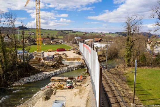 Les travaux ferroviaires entre Palézieux et Moudon nécessitent la fermeture de la ligne pour quatre mois. SWISS-FLY BORIS BRON