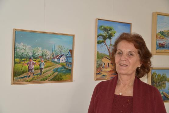 Jeanne Boilard Kuonen peignait déjà au Québec, d’où elle est originaire. Des méandres du St-Laurent, elle est passée aux rives du Léman. CM